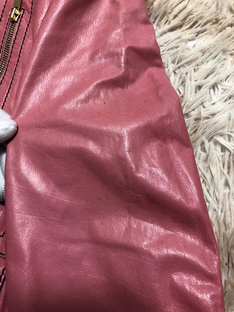 Gucci Gucci Women's Pink Leather Jacket Size US M / EU 48-50 / 2 - 6 Thumbnail