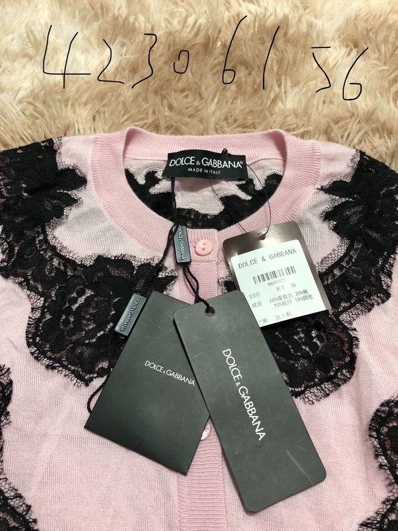 Dolce & Gabbana Dolce&Gabbana Cashmere Cardigan with Lace Size US M / EU 48-50 / 2 - 3 Thumbnail