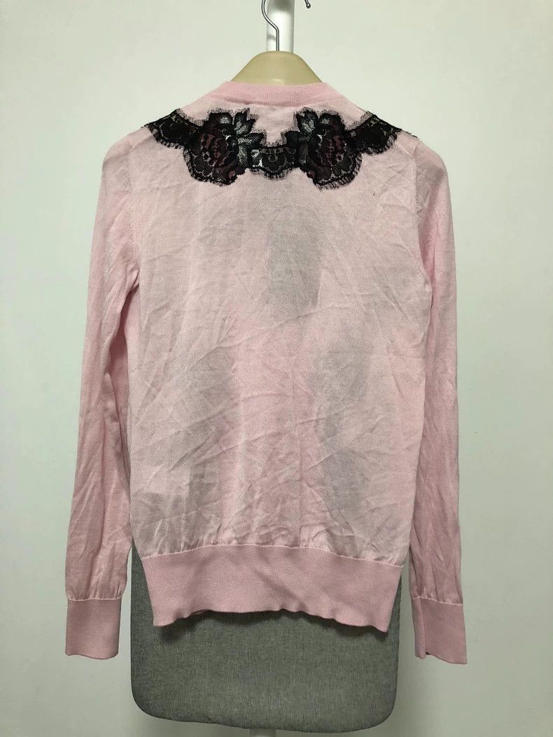 Dolce & Gabbana Dolce&Gabbana Cashmere Cardigan with Lace Size US M / EU 48-50 / 2 - 2 Thumbnail