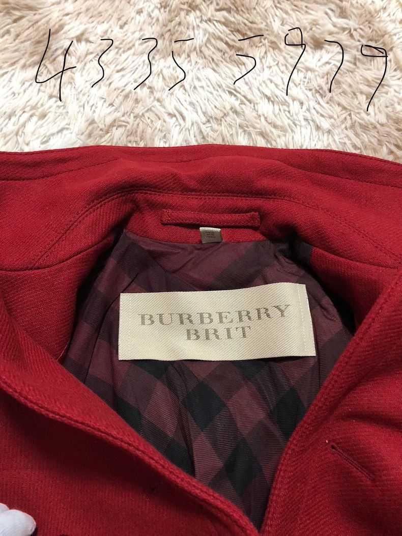 Burberry Burberry Women's Wool Coat Red Size US L / EU 52-54 / 3 - 3 Thumbnail