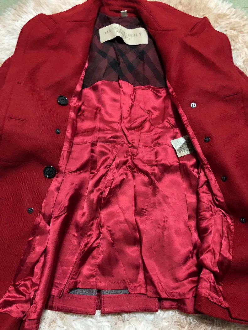 Burberry Burberry Women's Wool Coat Red Size US L / EU 52-54 / 3 - 6 Thumbnail