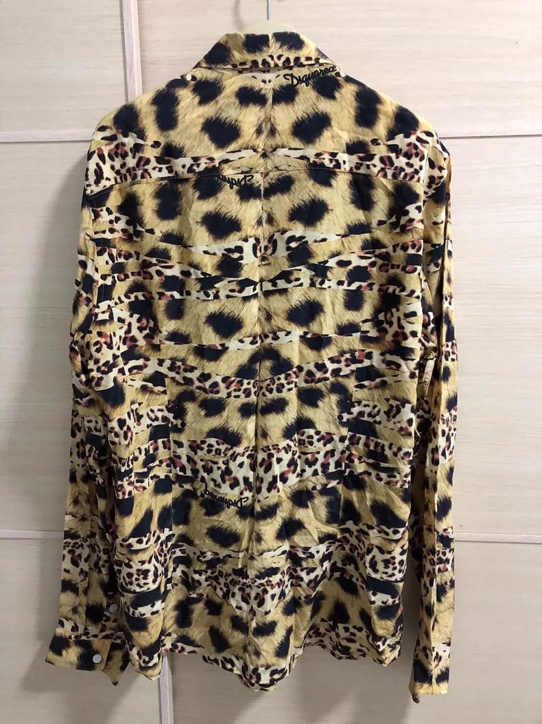 Dsquared2 DSQUARED2 Men's Leopard Print Shirt Size US M / EU 48-50 / 2 - 2 Thumbnail