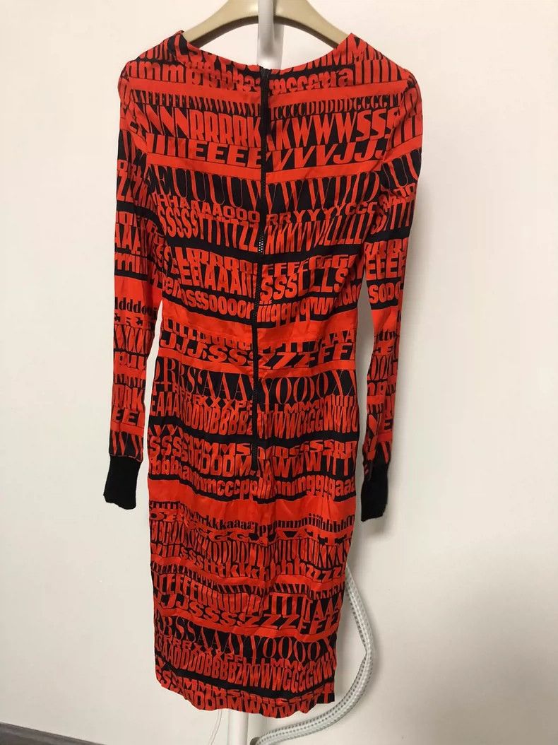 Dolce & Gabbana D&G Long Sleeve Dress with Unique Print Size US M / EU 48-50 / 2 - 2 Thumbnail