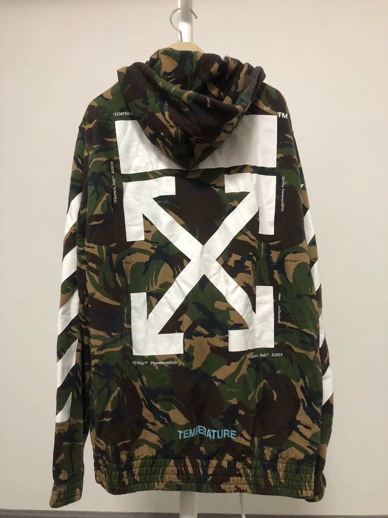 Off-White Off-White Camouflage Zip-Up Hoodie Sweatshirt Size US M / EU 48-50 / 2 - 2 Thumbnail