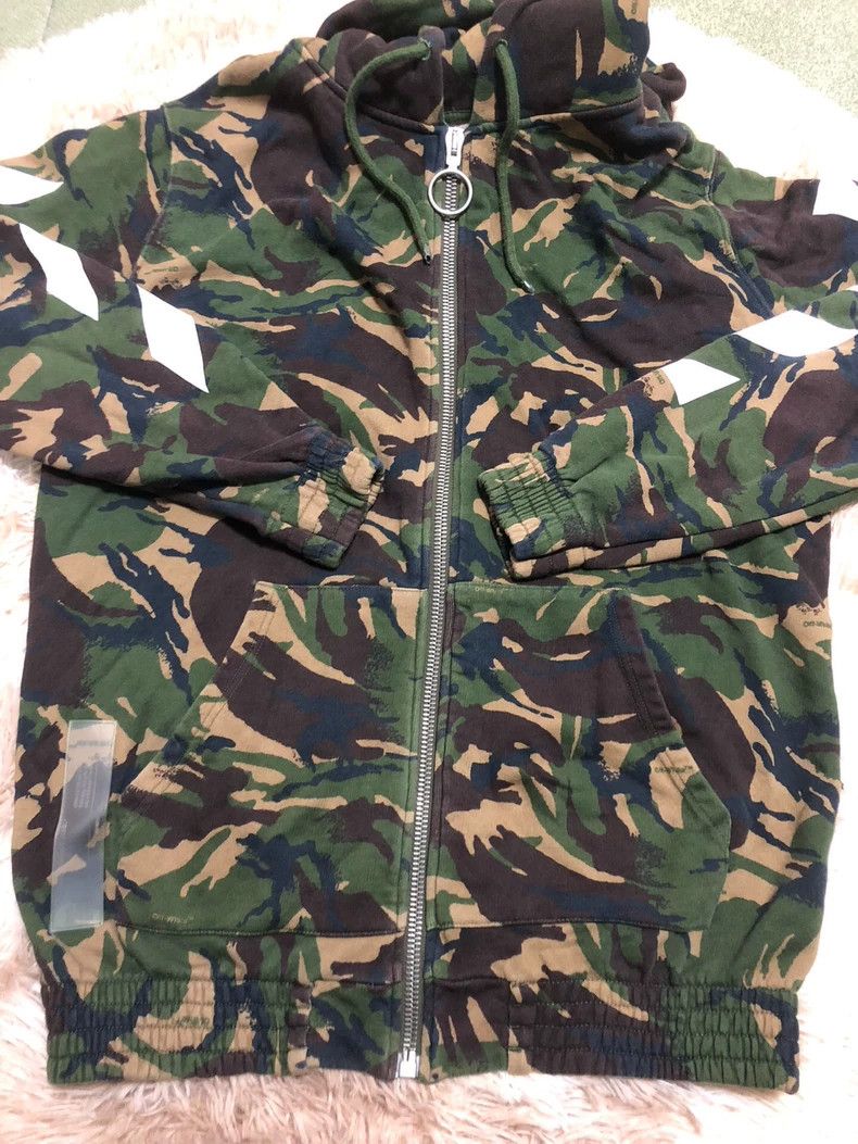 Off-White Off-White Camouflage Zip-Up Hoodie Sweatshirt Size US M / EU 48-50 / 2 - 3 Thumbnail
