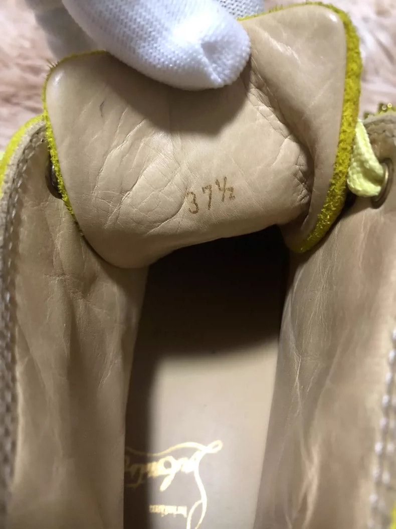 Christian Louboutin Christian Louboutin Yellow High Top Sneakers Size US 7.5 / EU 40-41 - 7 Thumbnail