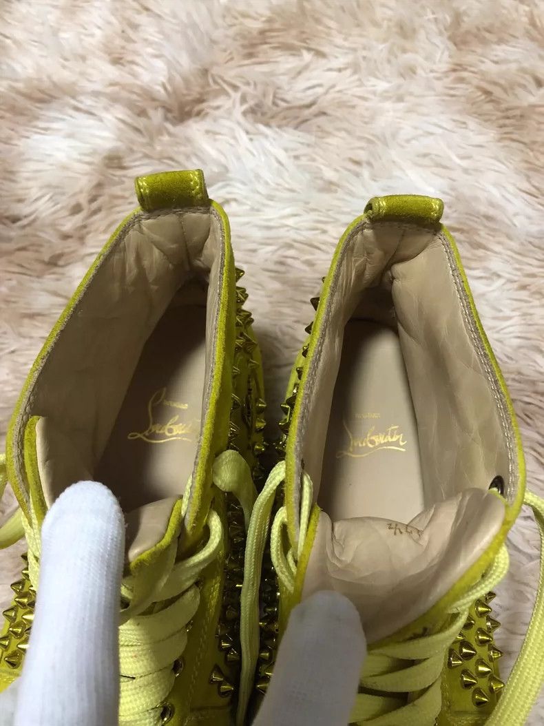 Christian Louboutin Christian Louboutin Yellow High Top Sneakers Size US 7.5 / EU 40-41 - 6 Thumbnail