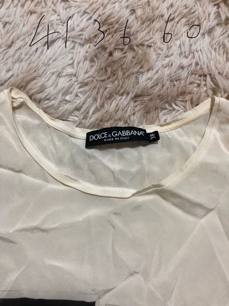 Dolce & Gabbana Dolce&Gabbana Women's Short Sleeve Silk T-Shirt Size US S / EU 44-46 / 1 - 3 Thumbnail
