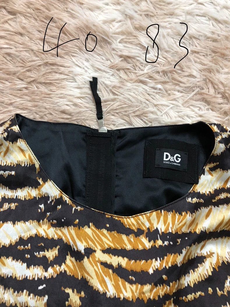 Dolce & Gabbana D&G Tiger Stripe Silk Dress Size 40 Size US 40 / EU 56 - 3 Thumbnail