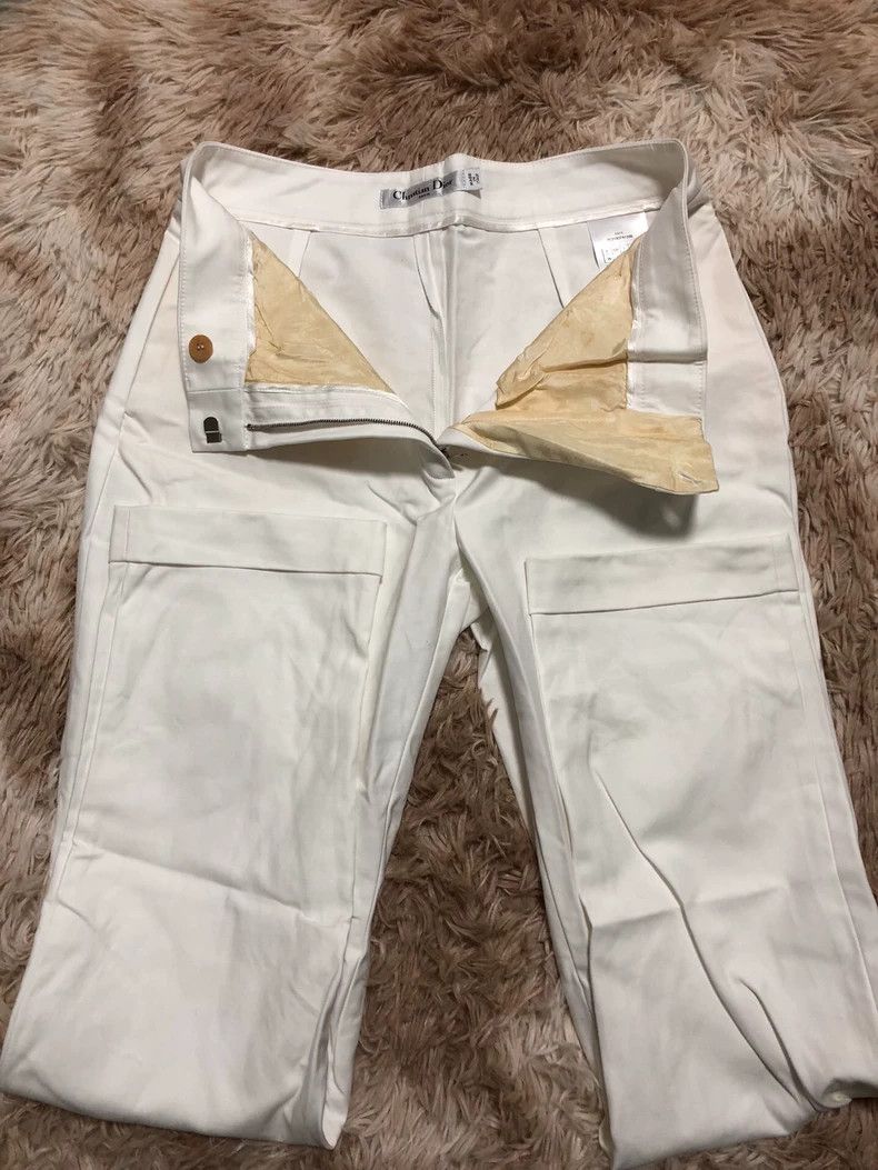 Dior Dior Women's White Trousers Size 40 Size US 40 / EU 56 - 3 Thumbnail