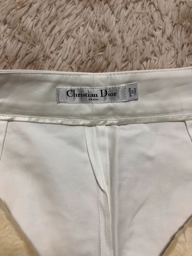 Dior Dior Women's White Trousers Size 40 Size US 40 / EU 56 - 4 Thumbnail