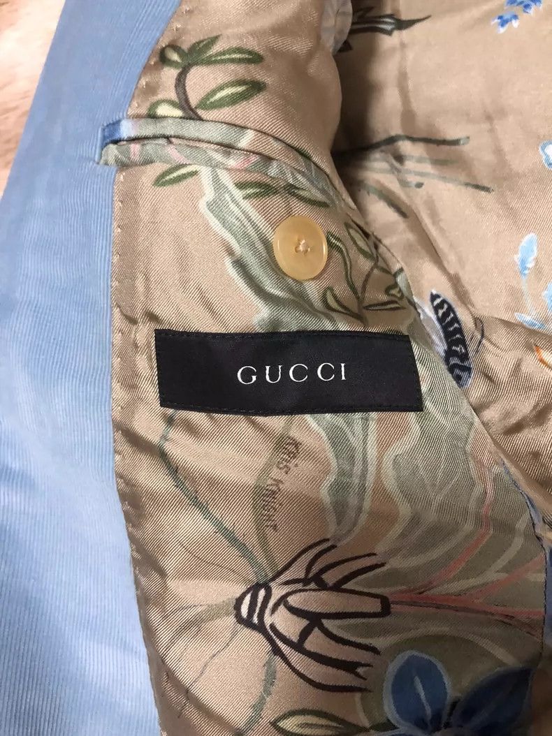 Gucci Gucci Suit Jacket with Flaws and Missing Buttons Size US L / EU 52-54 / 3 - 4 Thumbnail