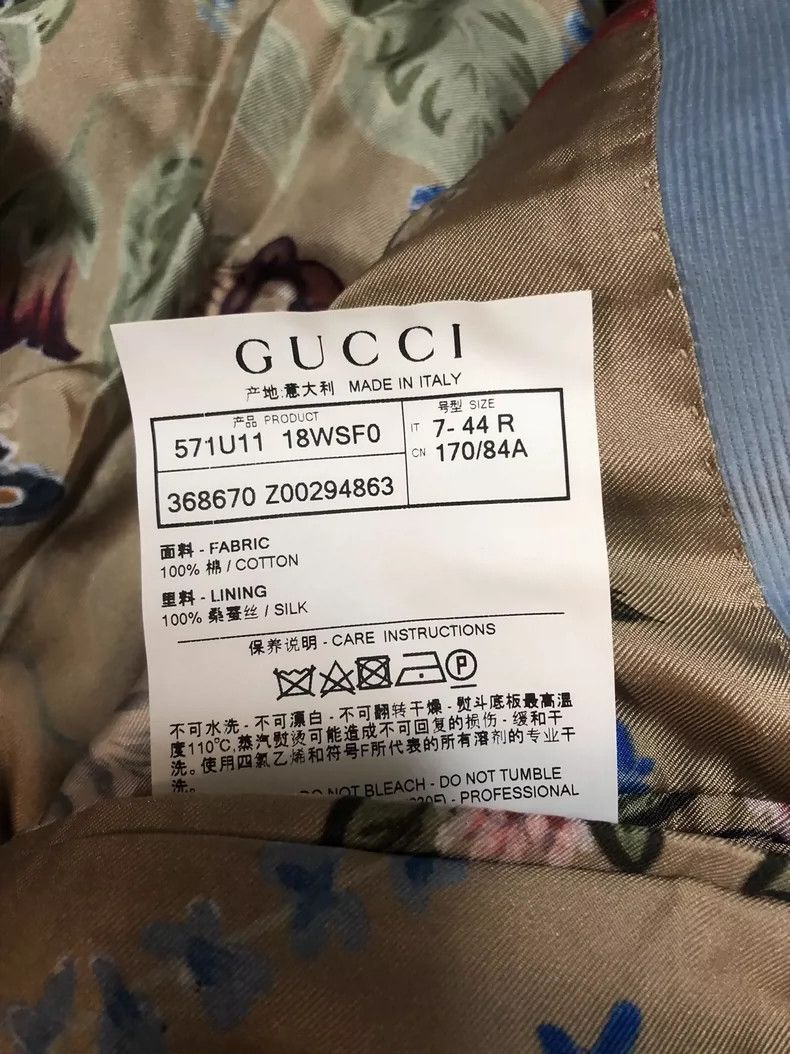 Gucci Gucci Suit Jacket with Flaws and Missing Buttons Size US L / EU 52-54 / 3 - 6 Thumbnail
