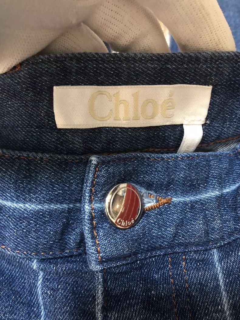 Chloe Chloe Denim Long Pants with Stripes Size US 36 / EU 52 - 4 Thumbnail
