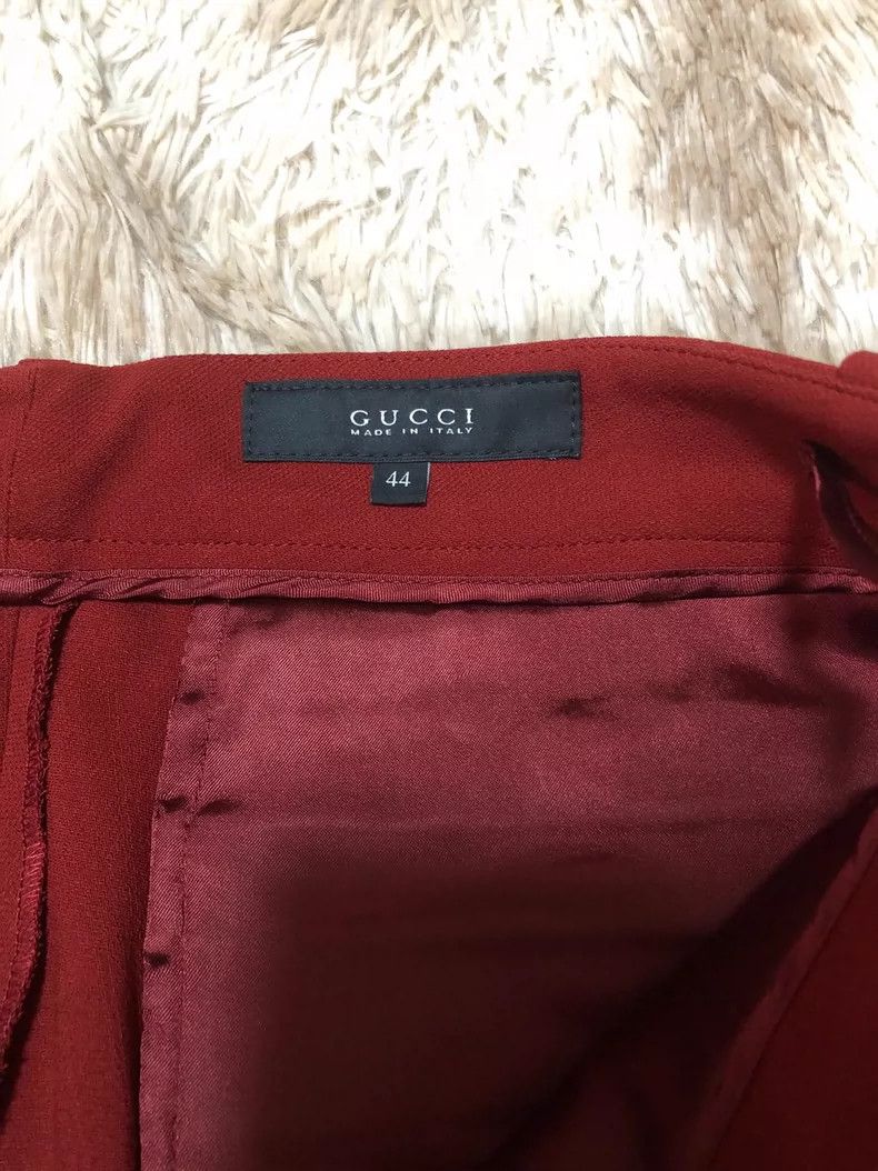 Gucci Gucci Women's Red Pants for Sale Size US 42 / EU 58 - 4 Thumbnail