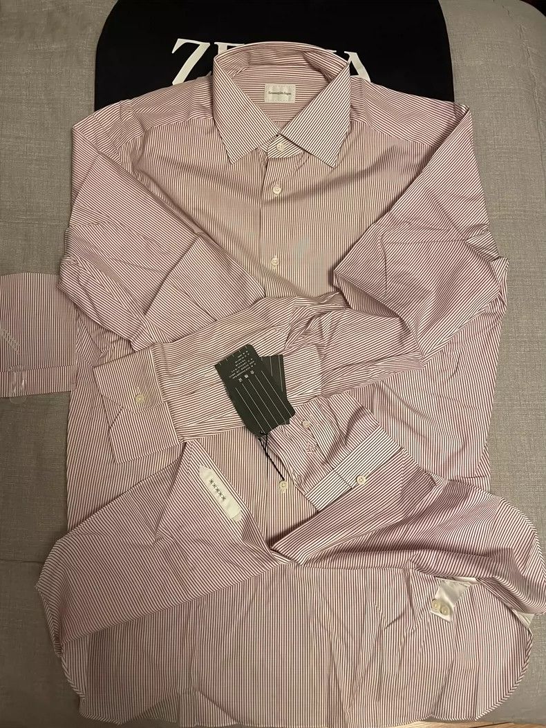 Ermenegildo Zegna Ermenegildo Zegna Long Sleeve Striped Shirt Size US M / EU 48-50 / 2 - 3 Thumbnail