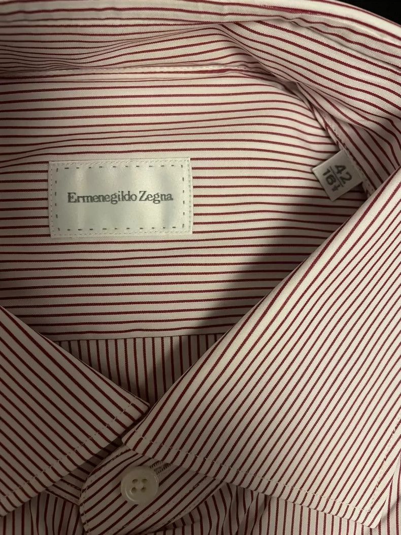 Ermenegildo Zegna Ermenegildo Zegna Long Sleeve Striped Shirt Size US M / EU 48-50 / 2 - 2 Thumbnail