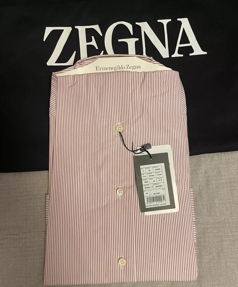 Ermenegildo Zegna Ermenegildo Zegna Long Sleeve Striped Shirt Size US M / EU 48-50 / 2 - 4 Thumbnail