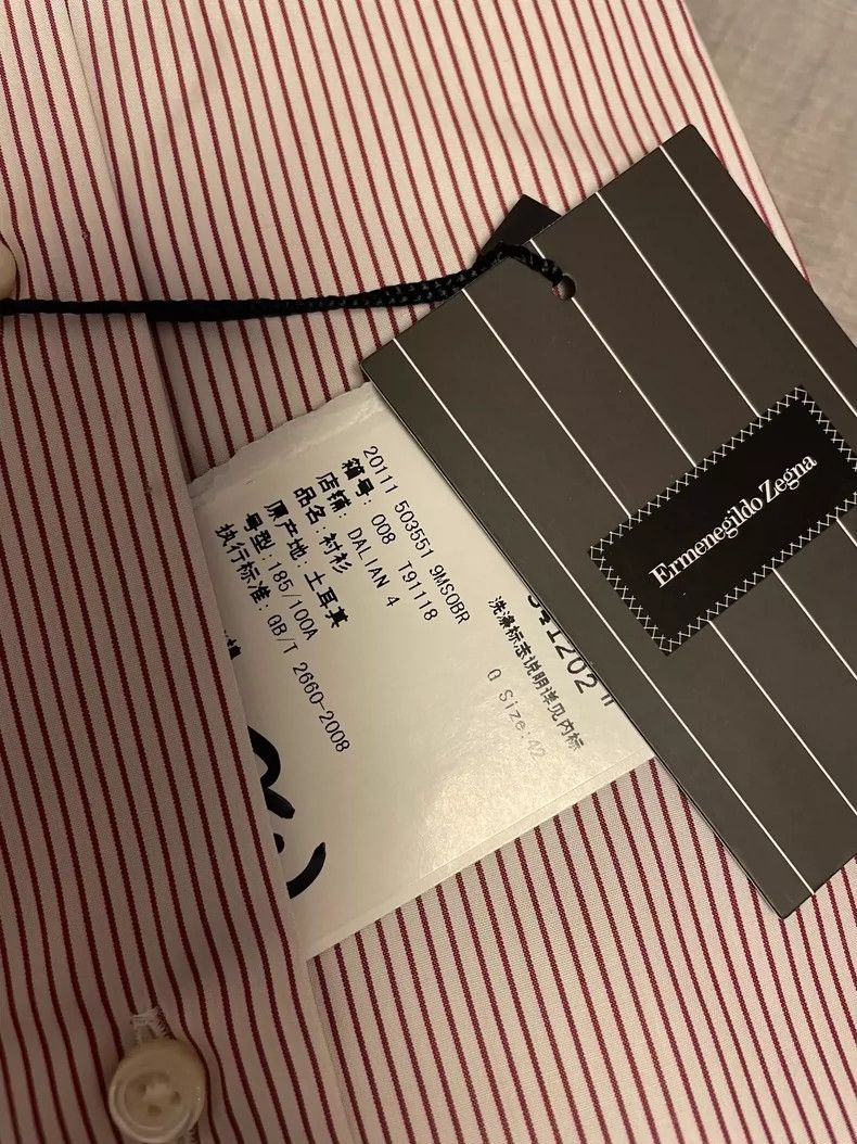 Ermenegildo Zegna Ermenegildo Zegna Long Sleeve Striped Shirt Size US M / EU 48-50 / 2 - 7 Thumbnail