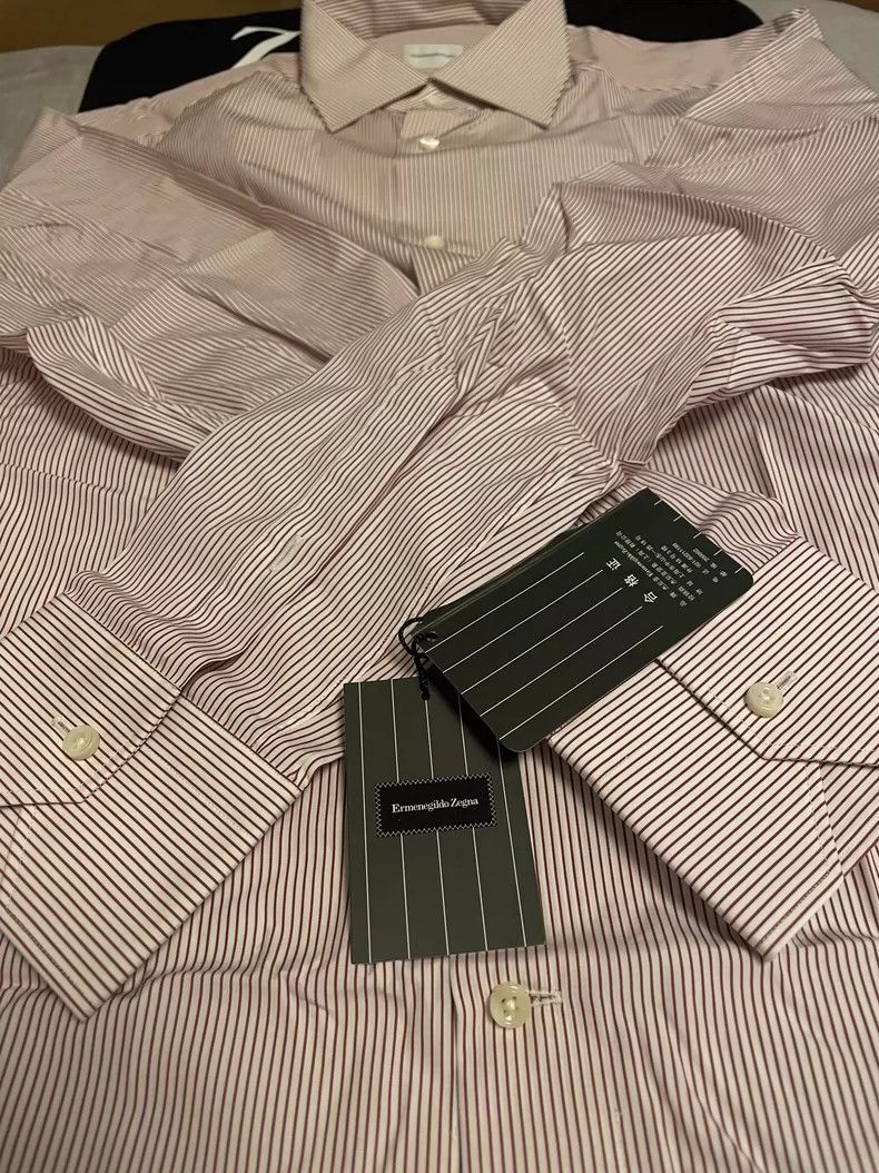 Ermenegildo Zegna Ermenegildo Zegna Long Sleeve Striped Shirt Size US M / EU 48-50 / 2 - 5 Thumbnail