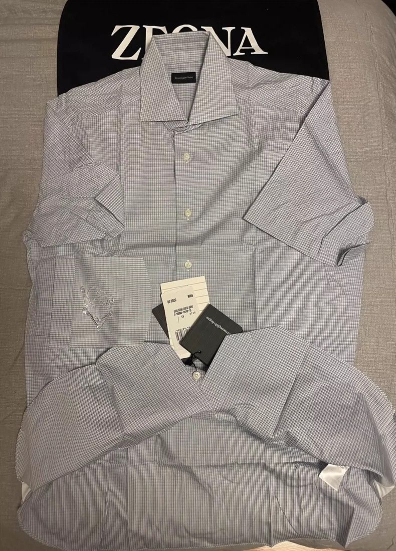 Ermenegildo Zegna Ermenegildo Zegna Short Sleeve Shirt Size US M / EU 48-50 / 2 - 2 Thumbnail