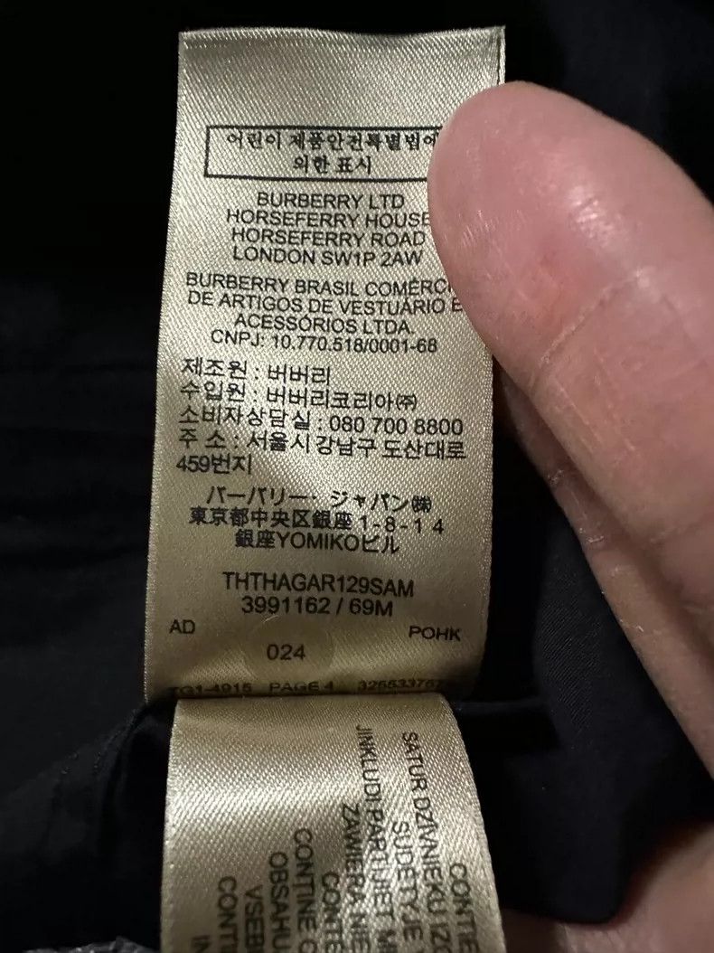 Burberry Black Classic Embroidered Shirt XXL