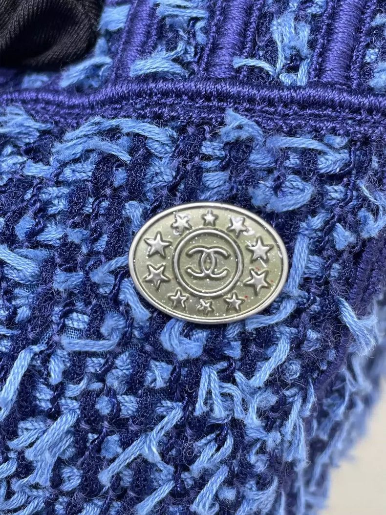 Chanel Chanel Blue Knitted Dress Size 34 Size US 34 / EU 50 - 6 Thumbnail