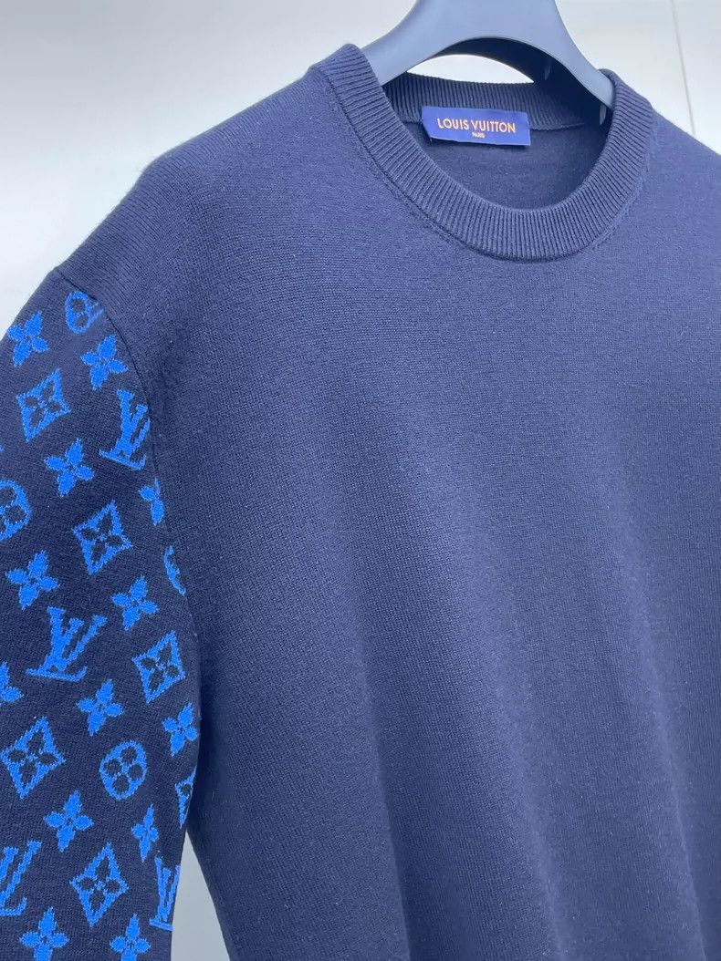 Louis Vuitton Louis Vuitton Wool Sweater with Logo Sleeves Size US L / EU 52-54 / 3 - 5 Thumbnail