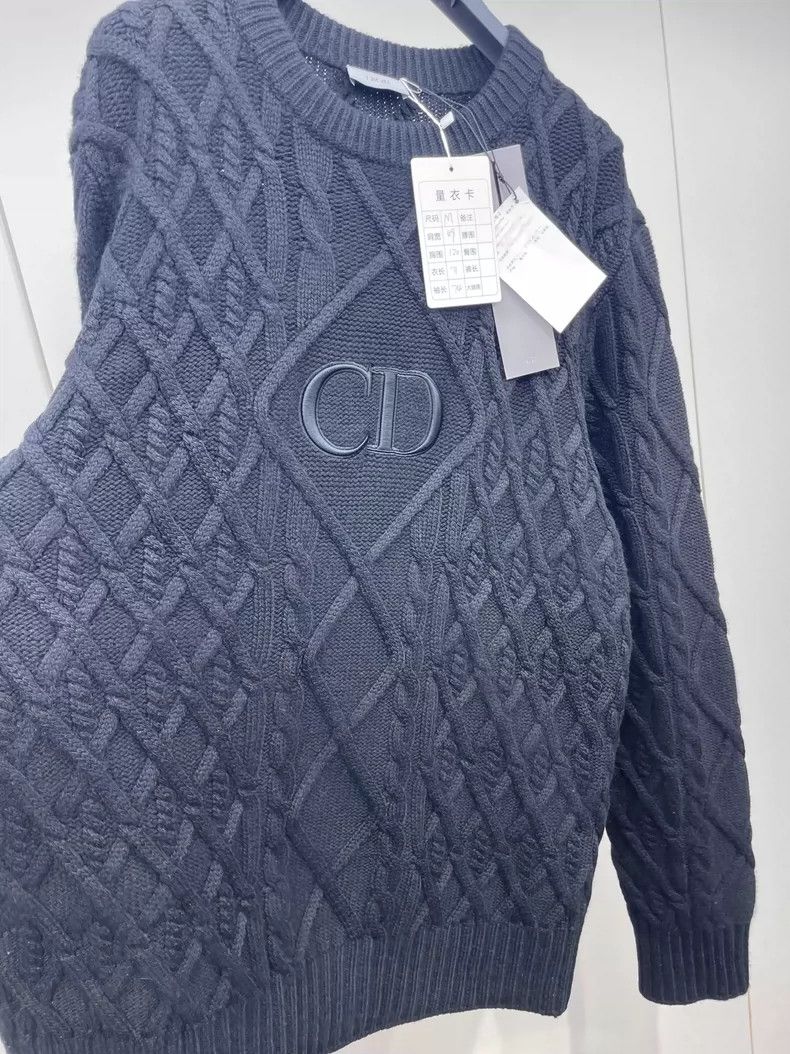 Dior Dior Black Embroidered Knit Sweater Size US M / EU 48-50 / 2 - 7 Thumbnail