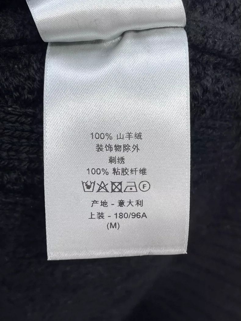 Dior Dior Black Embroidered Knit Sweater Size US M / EU 48-50 / 2 - 8 Thumbnail
