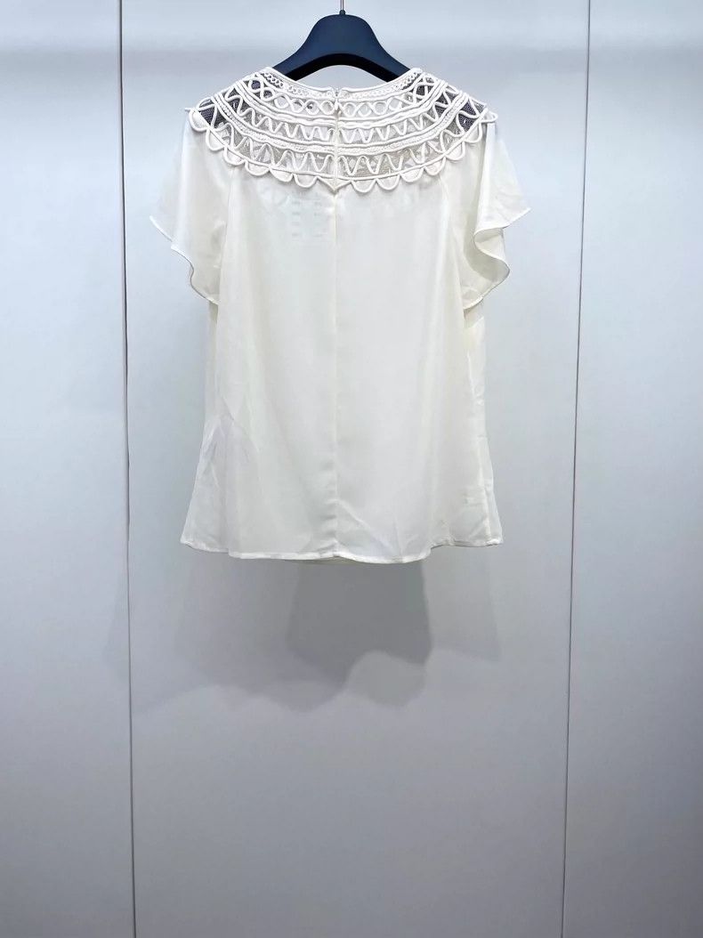 Valentino Lace Embellished Short Sleeve Top Size US L / EU 52-54 / 3 - 2 Thumbnail