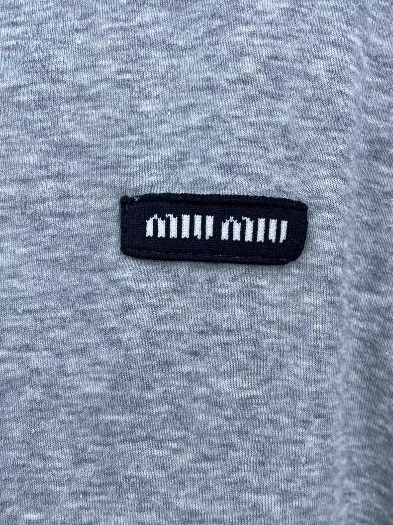 Miu Miu Miu Miu Gray Short Sleeve T-Shirt Size US XS / EU 42 / 0 - 3 Thumbnail