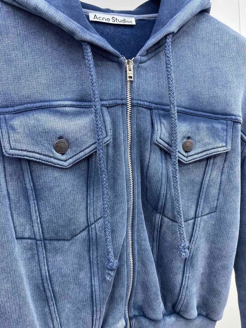 Acne Studios Acne Studios Blue Zip-Up Hoodie Size US S / EU 44-46 / 1 - 4 Thumbnail