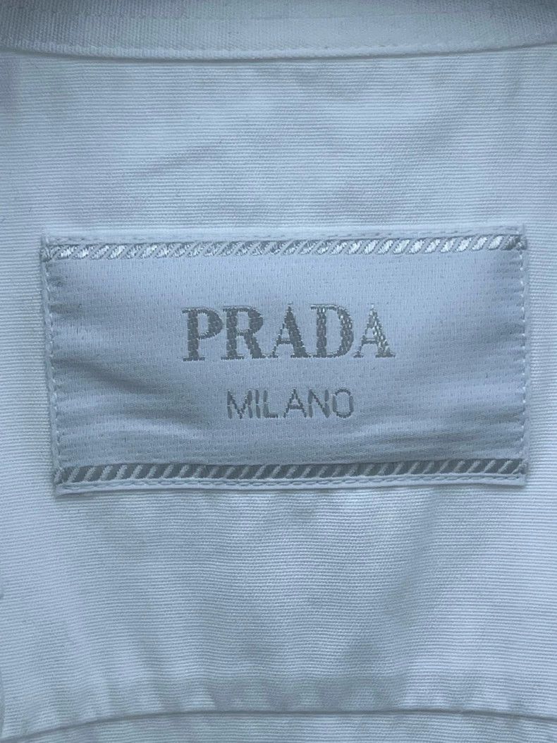 Prada PRADA White Short Sleeve Shirt Size M Size US M / EU 48-50 / 2 - 4 Thumbnail
