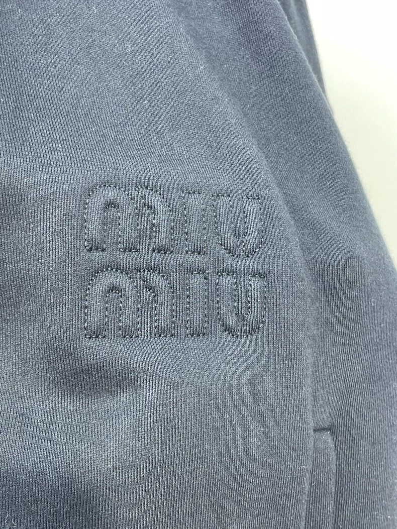 Prada Miu Miu Black Hooded Zip Sweatshirt Size US XS / EU 42 / 0 - 6 Thumbnail
