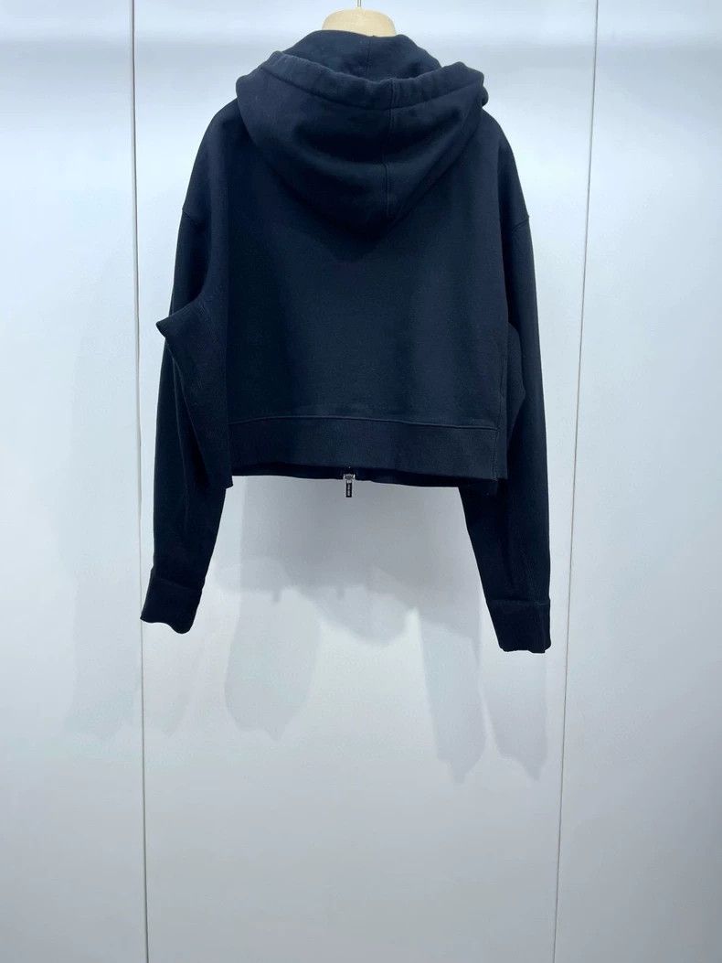 Prada Miu Miu Black Hooded Zip Sweatshirt Size US XS / EU 42 / 0 - 2 Thumbnail