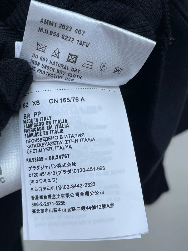 Prada Miu Miu Black Hooded Zip Sweatshirt Size US XS / EU 42 / 0 - 3 Thumbnail