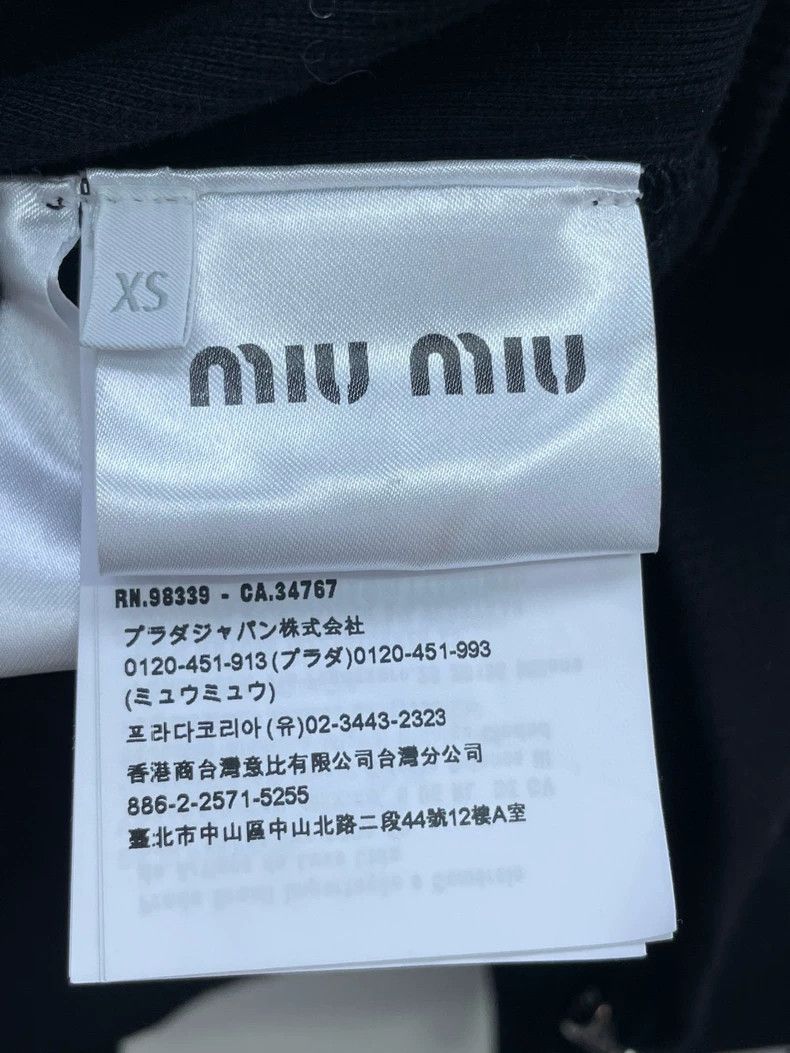 Prada Miu Miu Black Hooded Zip Sweatshirt Size US XS / EU 42 / 0 - 4 Thumbnail