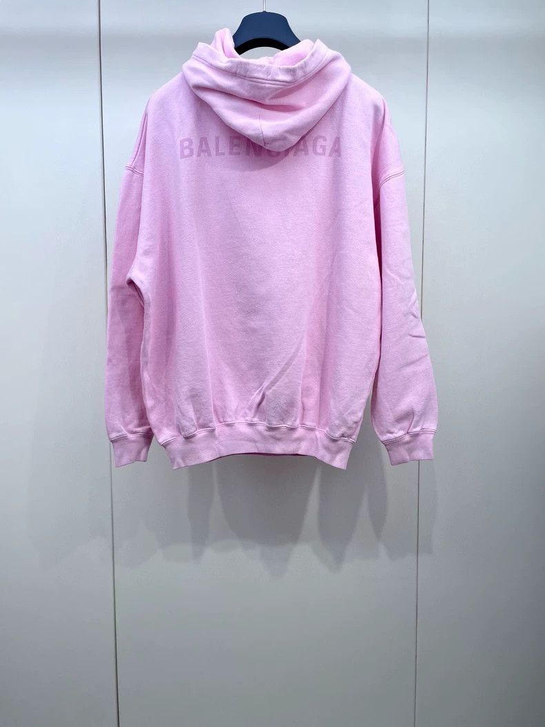 Balenciaga Balenciaga Pink Lettered Hooded Sweatshirt Size US S / EU 44-46 / 1 - 2 Thumbnail