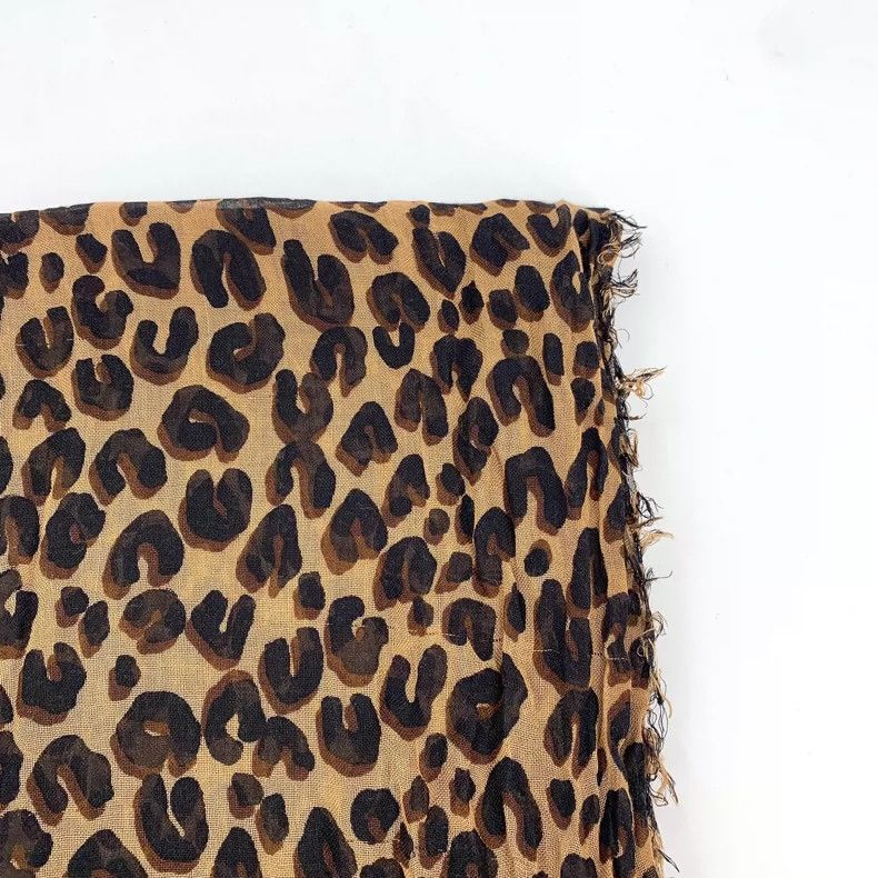Louis Vuitton Louis Vuitton Brown Leopard Print Cashmere Scarf Size ONE SIZE - 2 Thumbnail