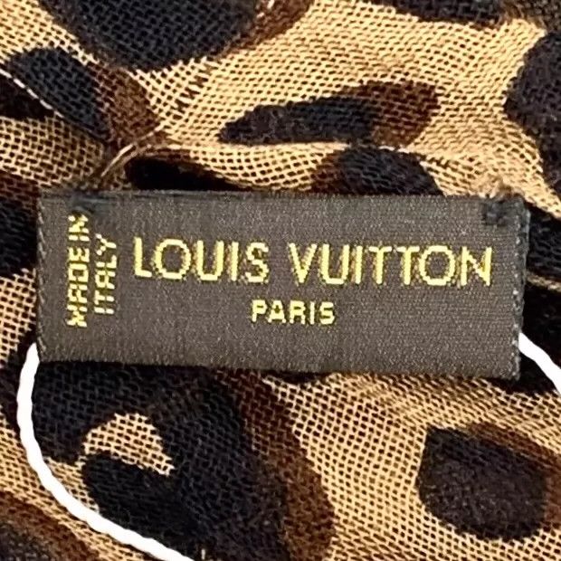 Louis Vuitton Louis Vuitton Brown Leopard Print Cashmere Scarf Size ONE SIZE - 8 Thumbnail