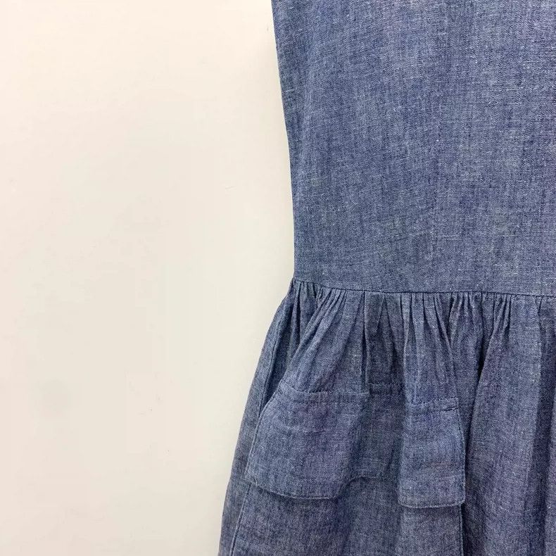 Prada MiuMiu Blue Cotton Sleeveless Denim Dress Size US 40 / EU 56 - 4 Thumbnail