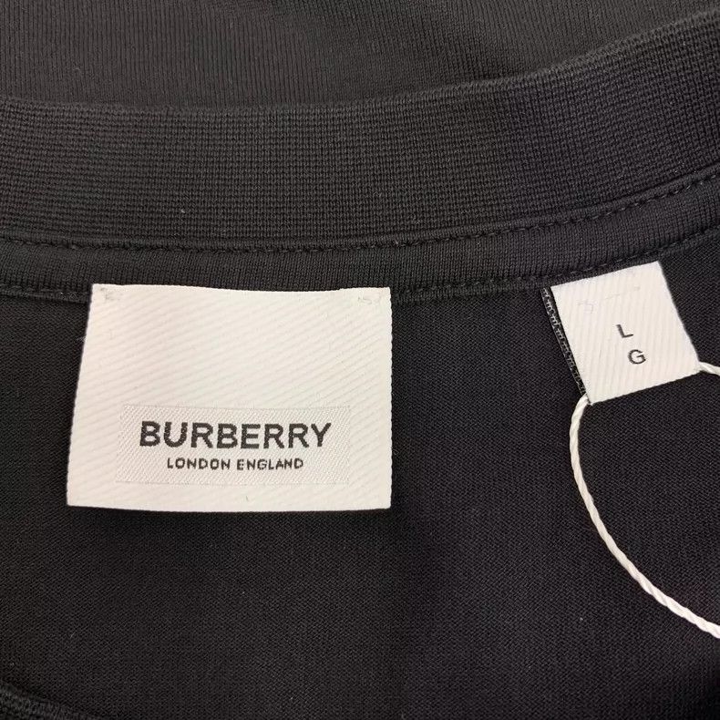 Burberry Burberry Black Cotton Short Sleeve T-Shirt Size US L / EU 52-54 / 3 - 5 Thumbnail