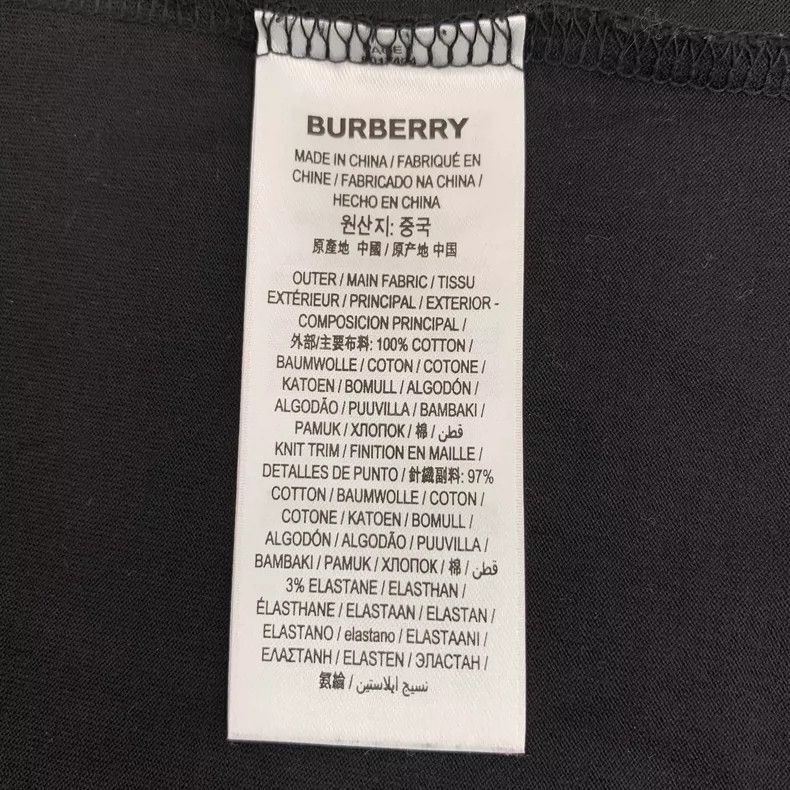 Burberry Burberry Black Cotton Short Sleeve T-Shirt Size US L / EU 52-54 / 3 - 6 Thumbnail