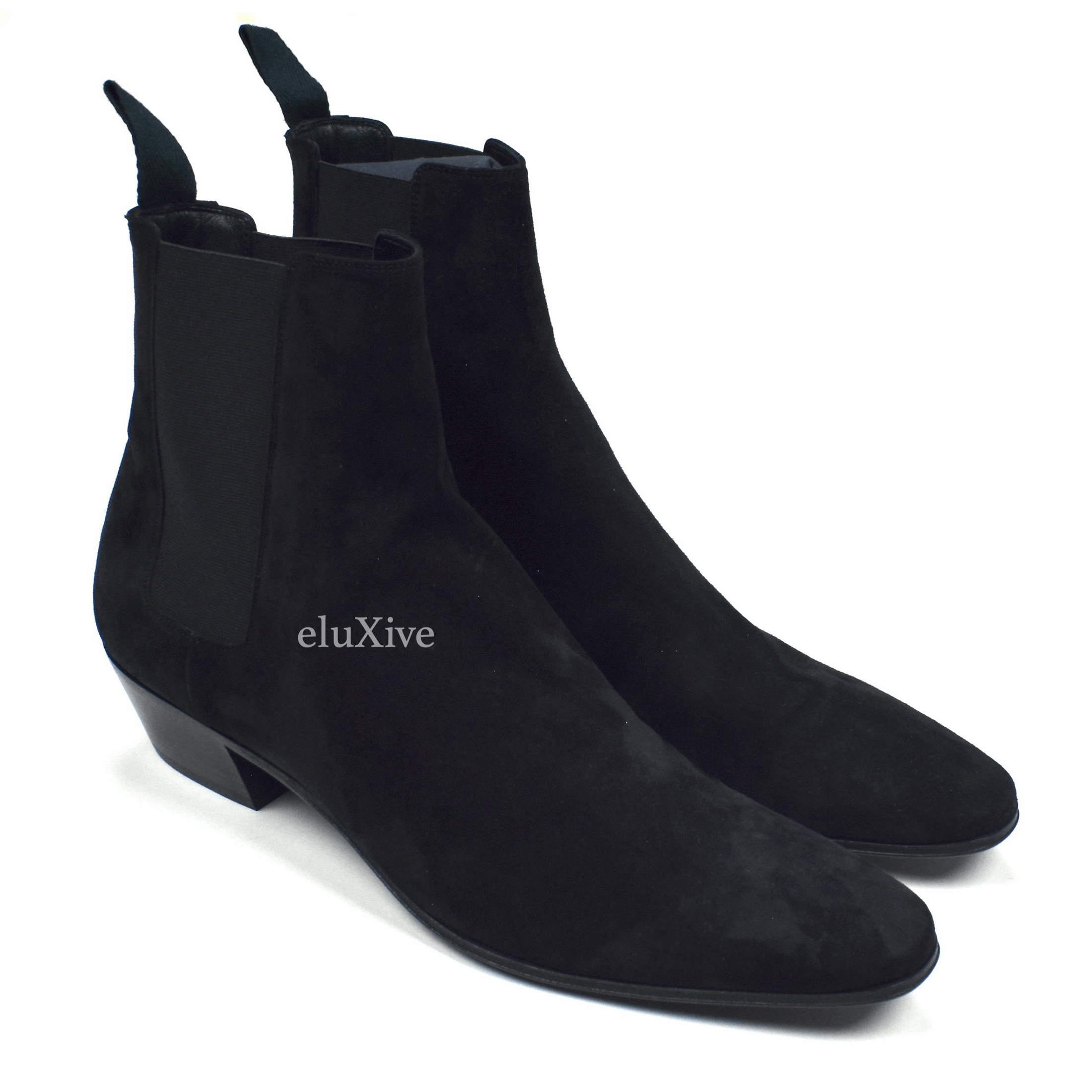 Saint Laurent Paris Saint Laurent Black Suede Dylan Chelsea Boots Size US 9 / EU 42 - 2 Thumbnail