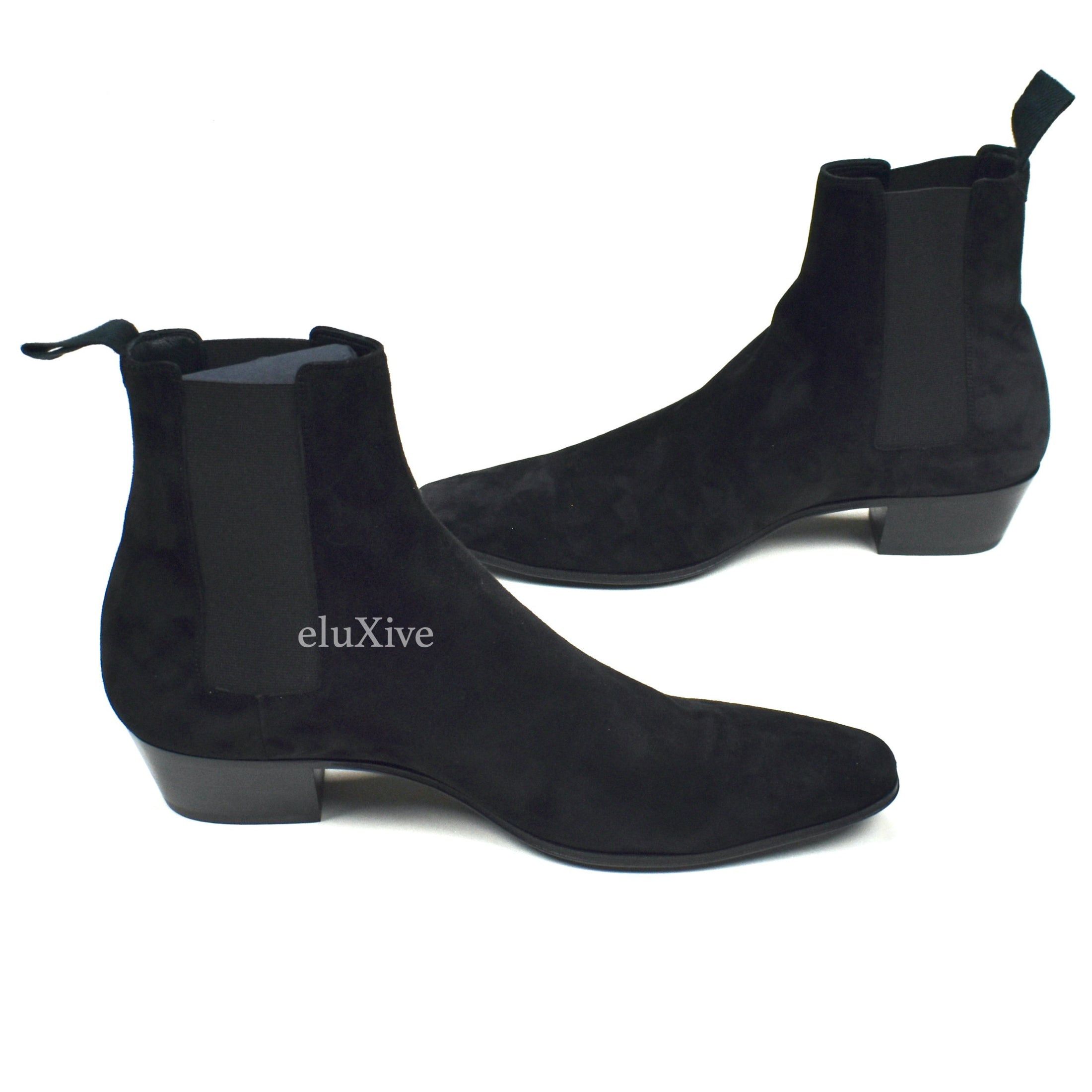 Saint Laurent Paris Saint Laurent Black Suede Dylan Chelsea Boots Size US 9 / EU 42 - 4 Thumbnail