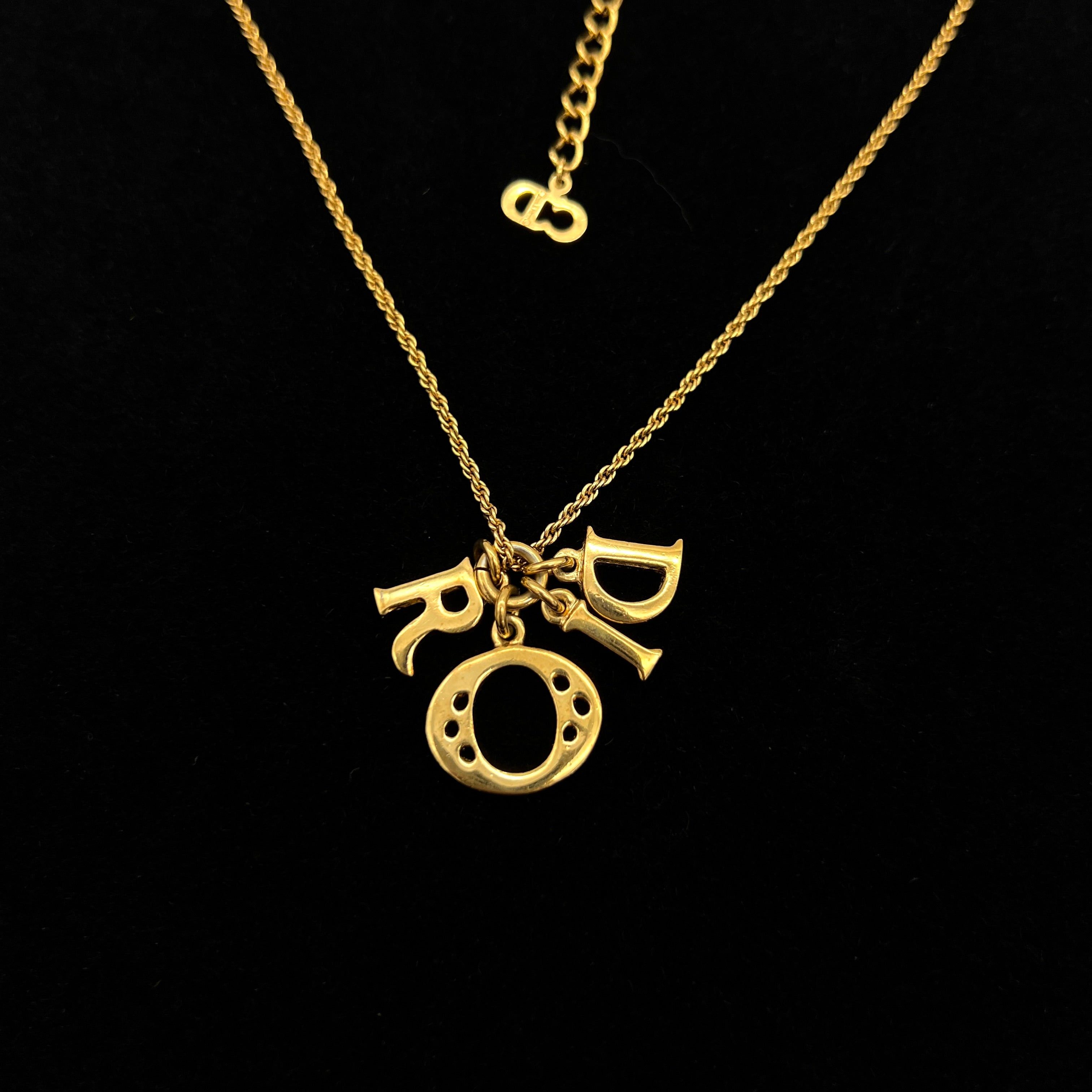 Dior Christian Dior Lady-Dior Pendant Necklace Size ONE SIZE - 5 Thumbnail