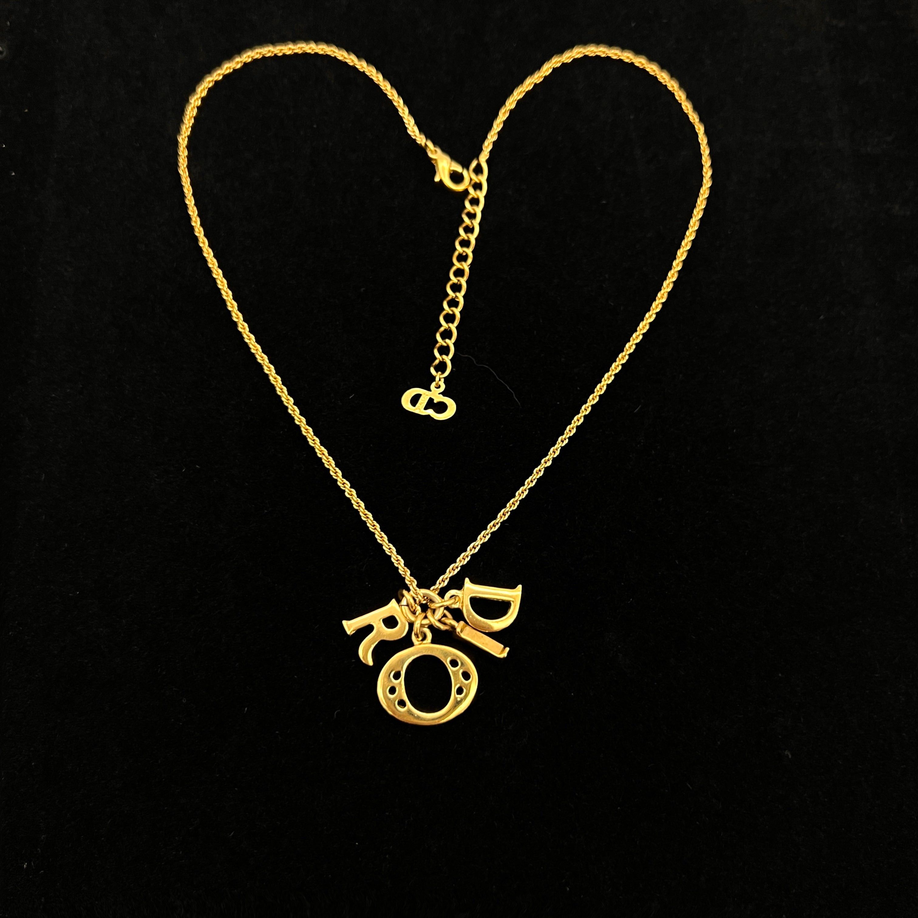 Dior Christian Dior Lady-Dior Pendant Necklace Size ONE SIZE - 4 Thumbnail