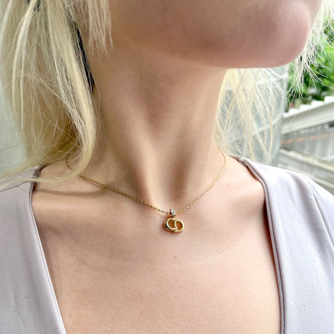 Dior Christian Dior Cd Linestone Necklace Size ONE SIZE - 2 Thumbnail