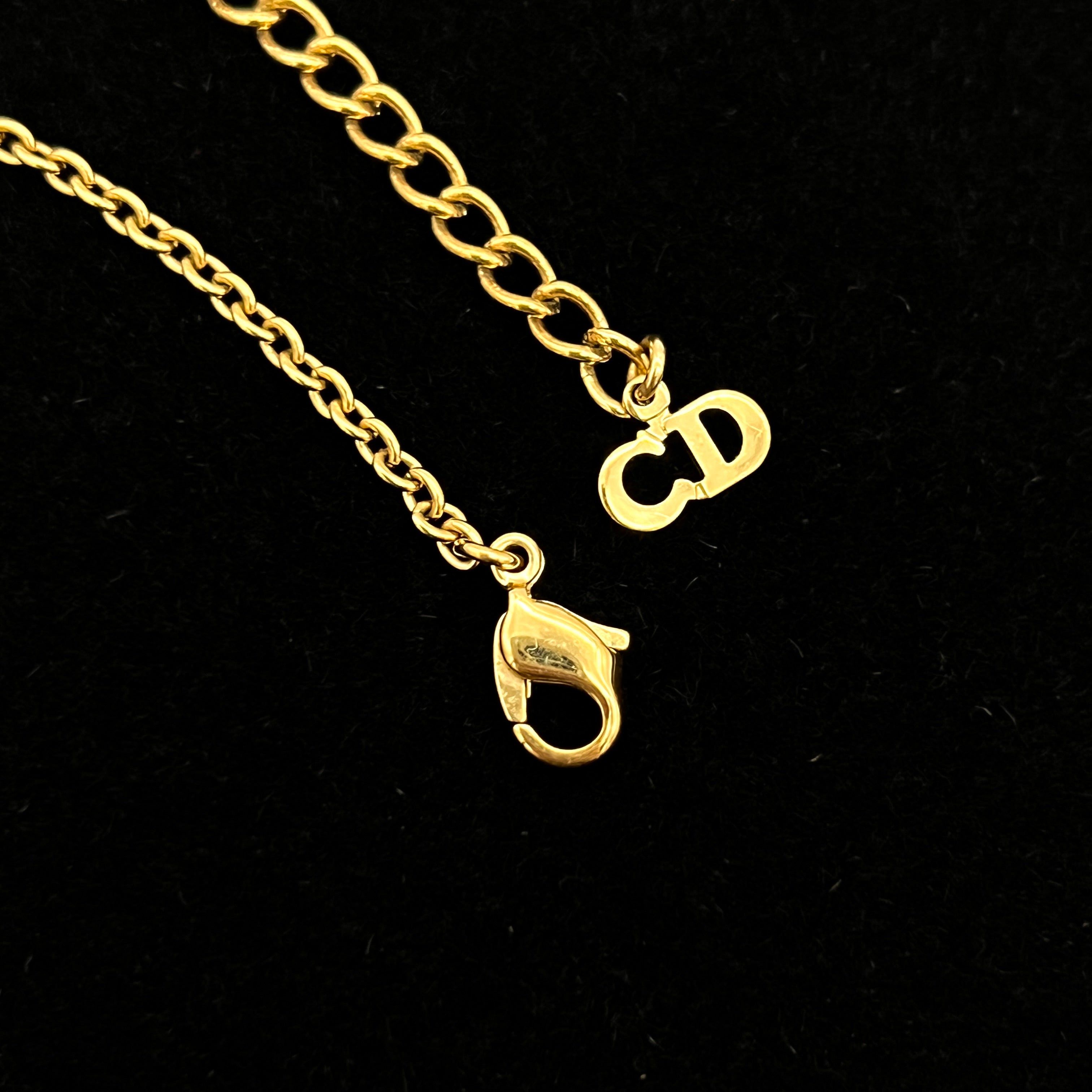 Dior Christian Dior Cd Logo Pendant Thin Chain Necklace Gp Size ONE SIZE - 7 Thumbnail